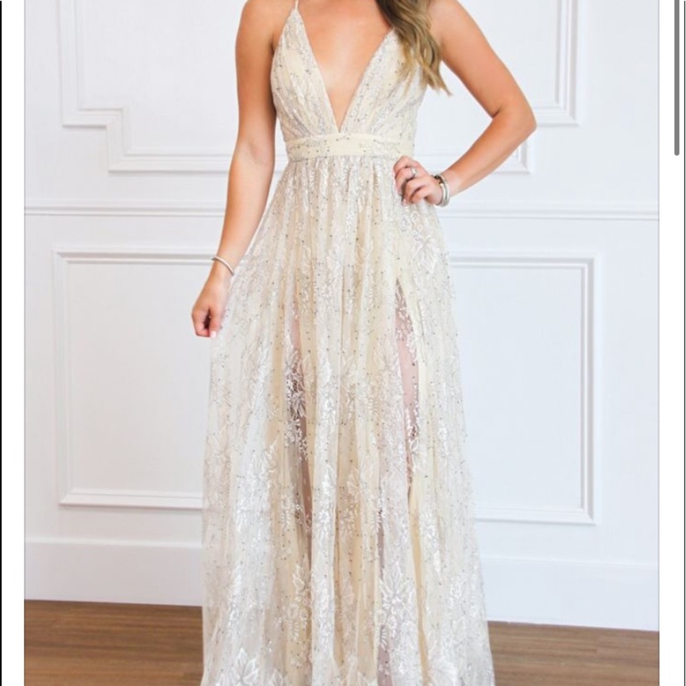 Beautiful long beige dress
